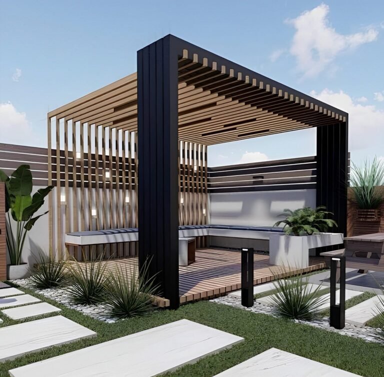 برجولات خشب مودرن بتصاميم فخمة وعملية في جدة